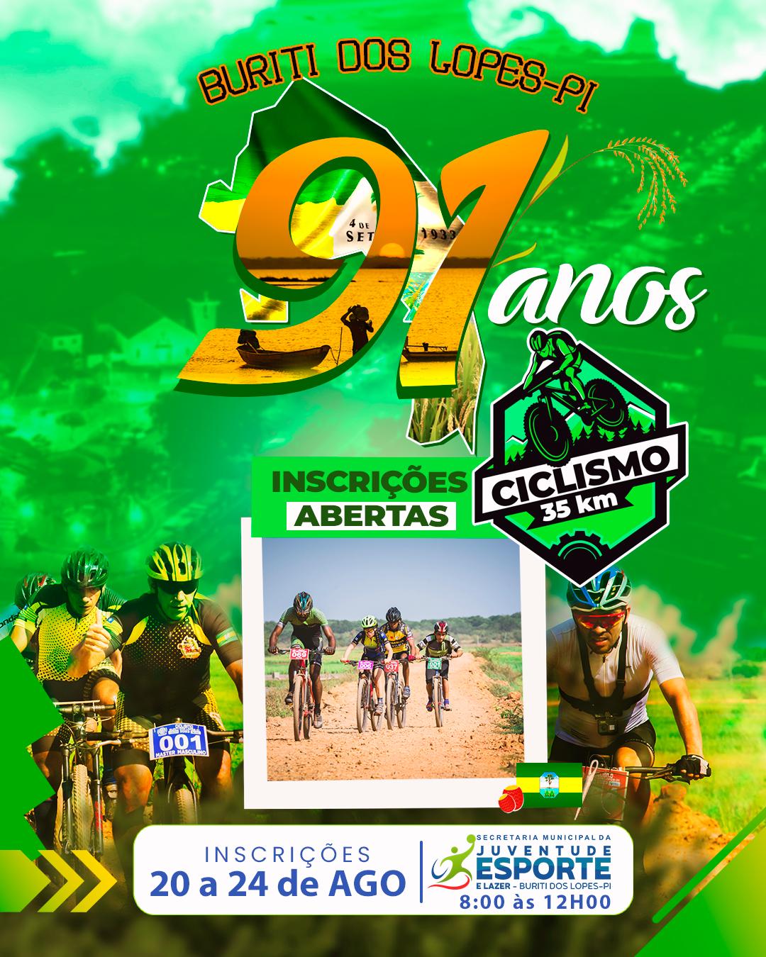 Aniversário de Buriti dos Lopes - Inscrições Abertas para Ciclismo!